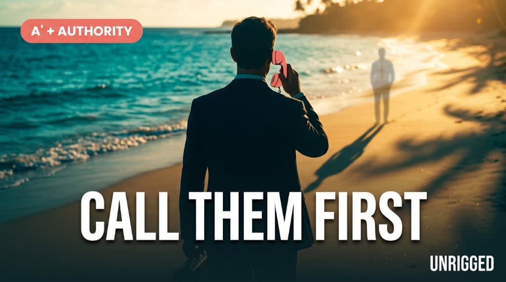 UNRIGGED Authority beach card: how long to land your first fractional client.