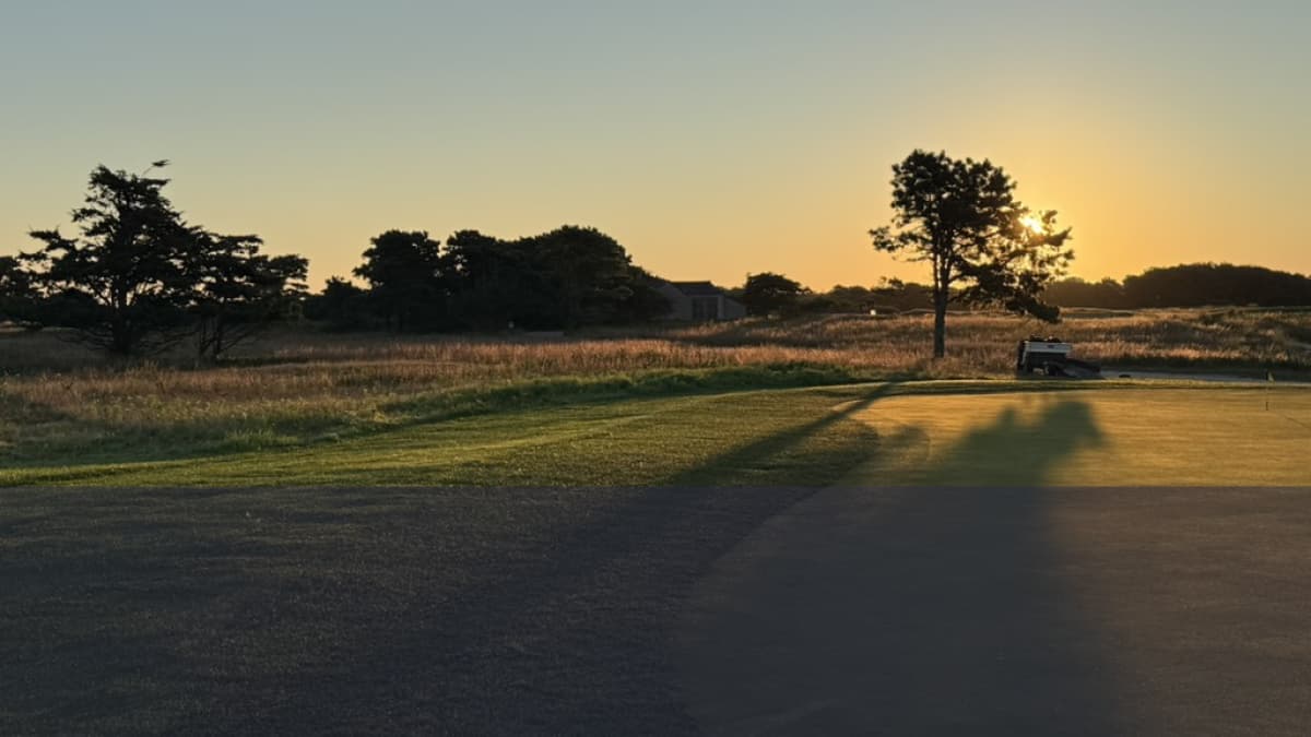 Kirk Coburn on the golf course at golden hour. Issue 12: maximum care, wrong wallet.