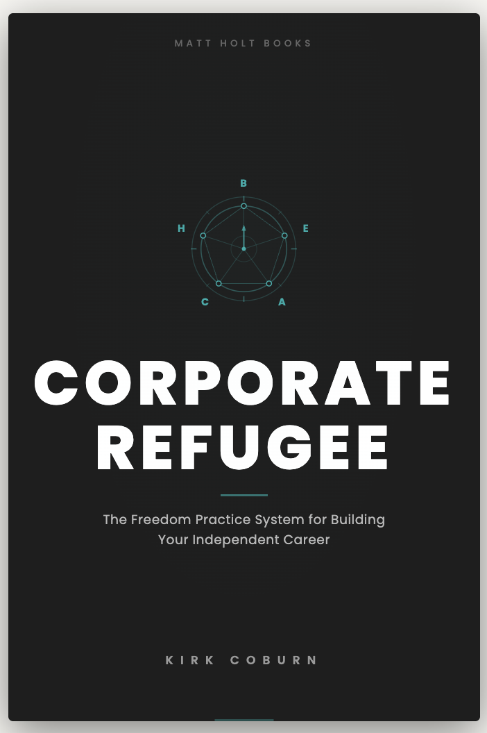 Corporate Refugee by Kirk Coburn, working cover